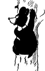 Cartoon-Bär, Die Baum-ClipArt-Grafik