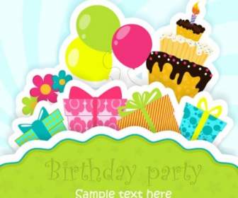 Cartoon Birthday Card Vector