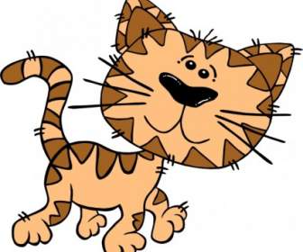Cartoon Cat Walking Clip Art