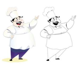Vettore Di Chef Personaggi Dei Cartoni Animati