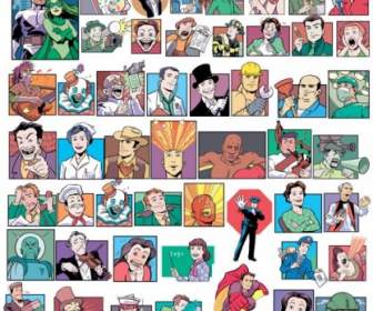 Vector De Personajes De Dibujos Animados