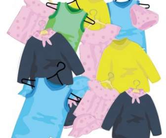 Cartoon Children39s Clothes Vector