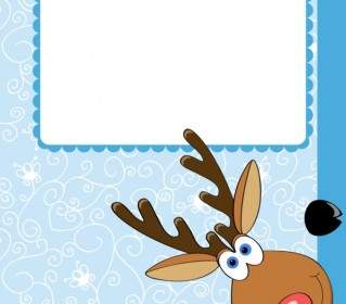Dibujos Animados Navidad Elk Vector