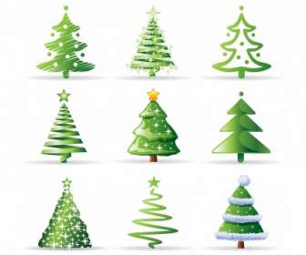 Cartoon Christmas Tree Vector