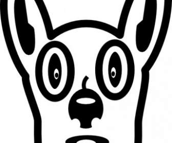 犬漫画の顔クリップ アート