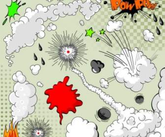 Cartoon Explosão Padrão Vector