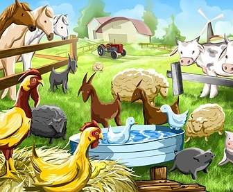 Kartun Farm Ilustrator Psd Berlapis