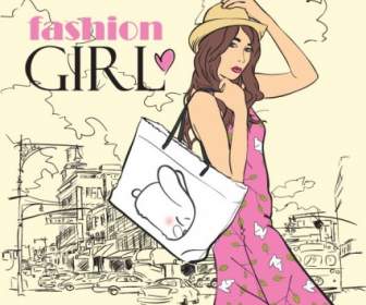 Cartoon Fashion Beauty Vector