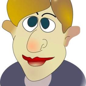 Cartoon-Mann-Gesicht-ClipArt-Grafik