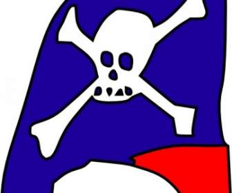 Cartoon Pirate Hat Skull Bones Clip Art