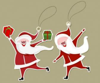 Cartoon Santa Claus Tab Vector