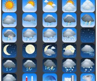 Cartoon Weather Icon Vector