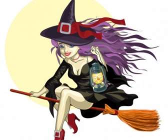 Cartoon Witch Vector