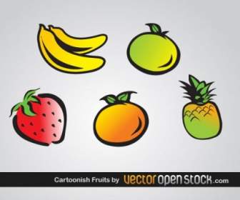 Vector De Dibujos Animados De Frutas
