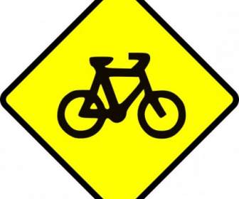 Señal De Tráfico De Bicicleta De Precaución Símbolo Clip Art