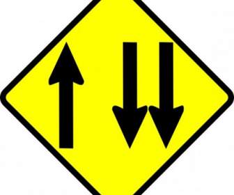 Caution Overtaking Lane Clip Art