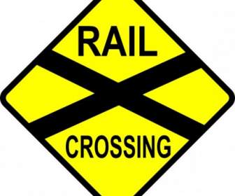 Caution Railroad Crossing Clip Art