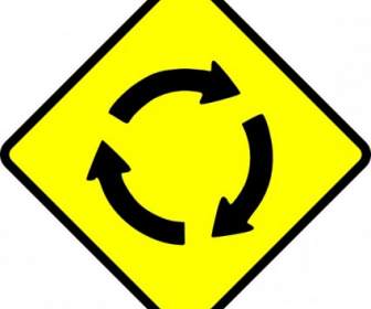 Caution Roundabout Clip Art