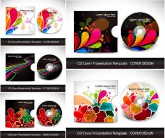 Cd And Packaging Gorgeous Pattern Vector