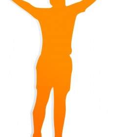 オレンジ色の男を祝う