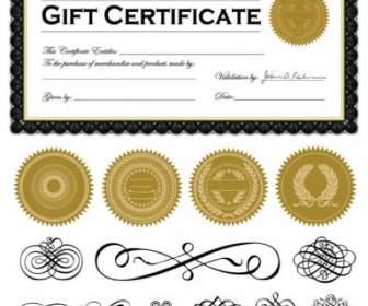 Certificate And Badge Jewelry Box Vector