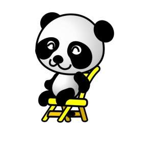 椅子上的熊貓