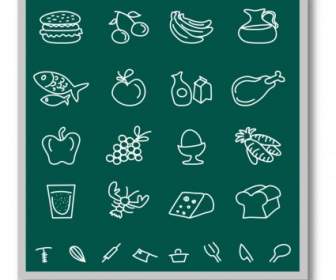 Chalkboard Food Icons