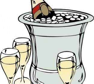 Champagne On Ice Clip Art