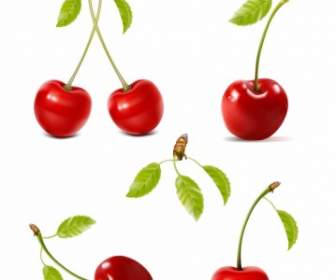 Cherries With Water Drops