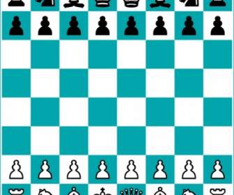 Chess Board And Pieces Clip Art