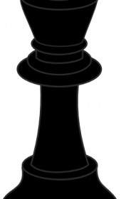 قطعة الشطرنج الأسود الملك قصاصة فنية