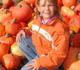 Child Pumpkin Autumn