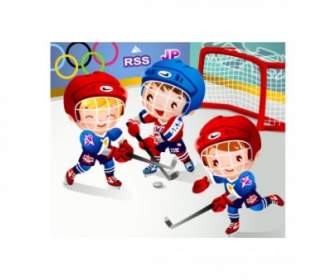 Hockey De Niños Clip Art