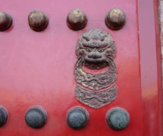 หัวสิงโตประตูจีน