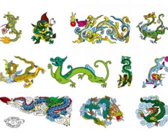 Chinese Classical Dragon Vector Of The Nine