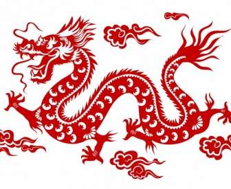 Arte De Dragão Chinês