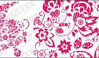 Chinese Paper Cut Style Pattern Vector