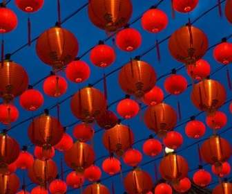 Chinesische Traditionelle Lampions Bild