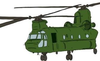 Image Clipart Hélicoptère Chinook