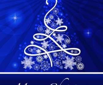 Boże Narodzenie Niebieskie Tło Wektor