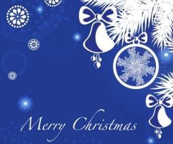 Christmas Blue Background Vector