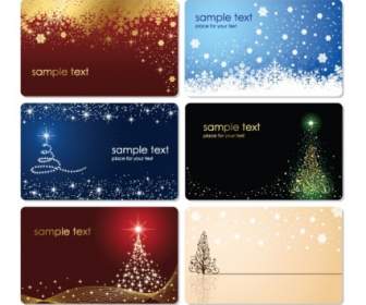 Cartoline Di Natale Set Vettoriale