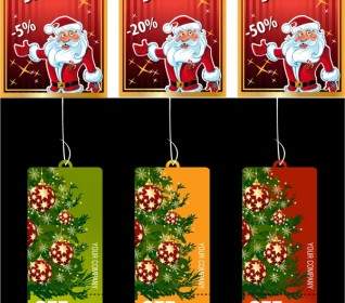 Christmas Cards With The Tag Vector