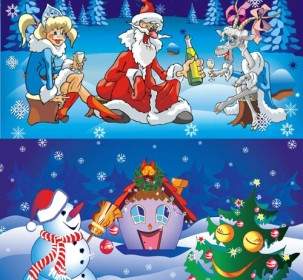 Vector De Dibujos Animados De Navidad