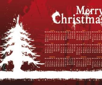 Christmas Day Background Calendar Vector