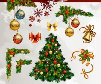 Christmas Decorative Elements Vector