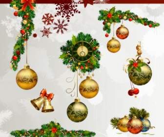 Vector De Elementos Decorativos De Navidad