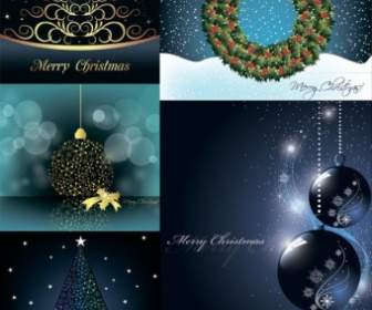 Elementi Decorativi Natale Vettore