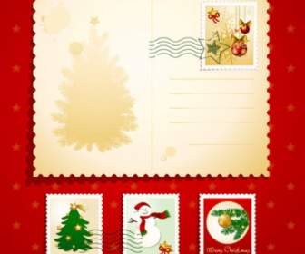 Christmas Elements Stamp Vector
