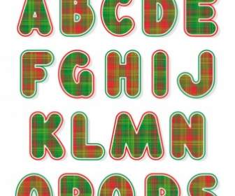 Christmas English Fonts Vector